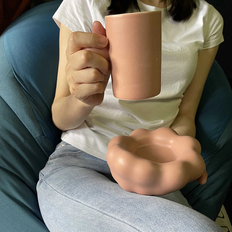 Nordic 280ml Ceramic Cloud Mug Creative Cute Coffee Cup Set - DJW Trend Furniture-Home Goods