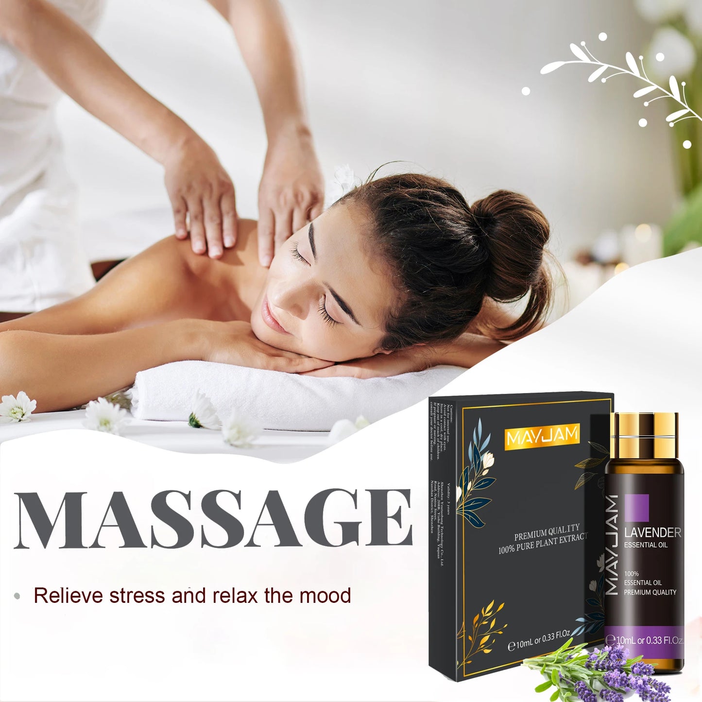 10ML Lavender Essential Oil Massage Diffuser Tea Tree Aroma Oil