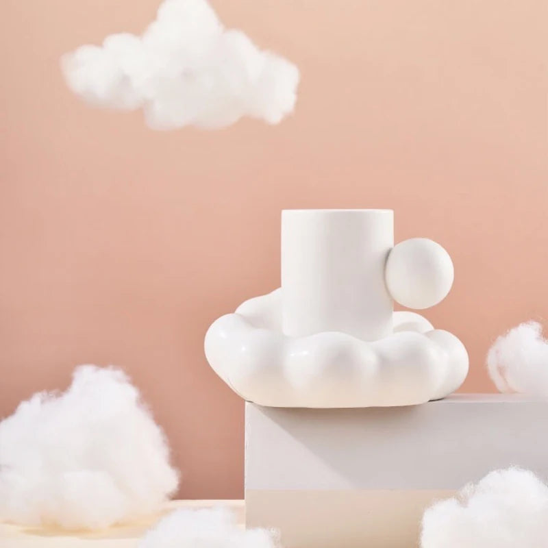 Nordic 280ml Ceramic Cloud Mug Creative Cute Coffee Cup Set - DJW Trend Furniture-Home Goods