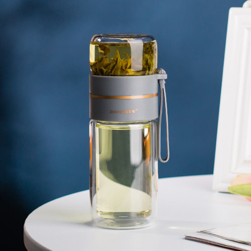 Glass Water Bottle With Tea Infuser Filter Tea