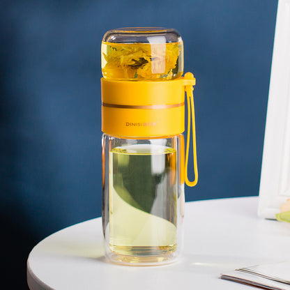 Glass Water Bottle With Tea Infuser Filter Tea