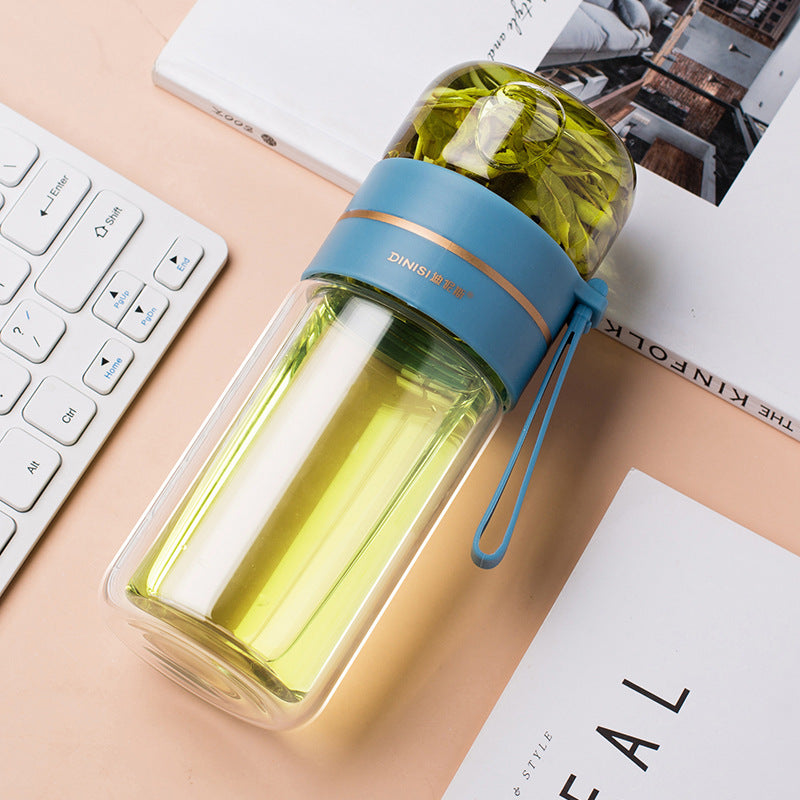 Glass Water Bottle With Tea Infuser Filter Tea