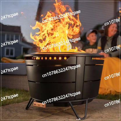 TIKI Brand Reunion Smokeless Fire Pit | Large Wood Burning Outdoor Fire Pit