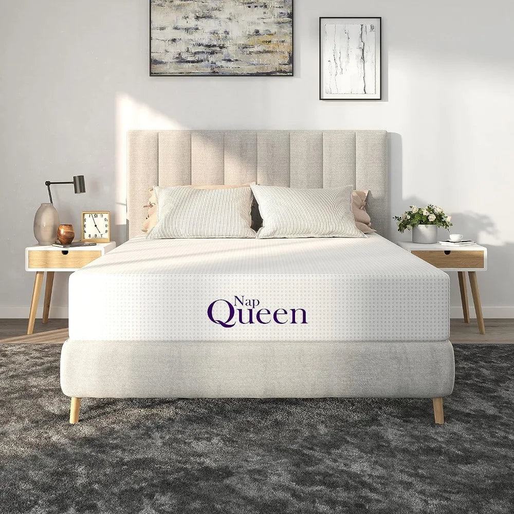 NapQueen 8 Inch Twin Size Cooling Gel Memory Bedroom Mattress Bed In A ...