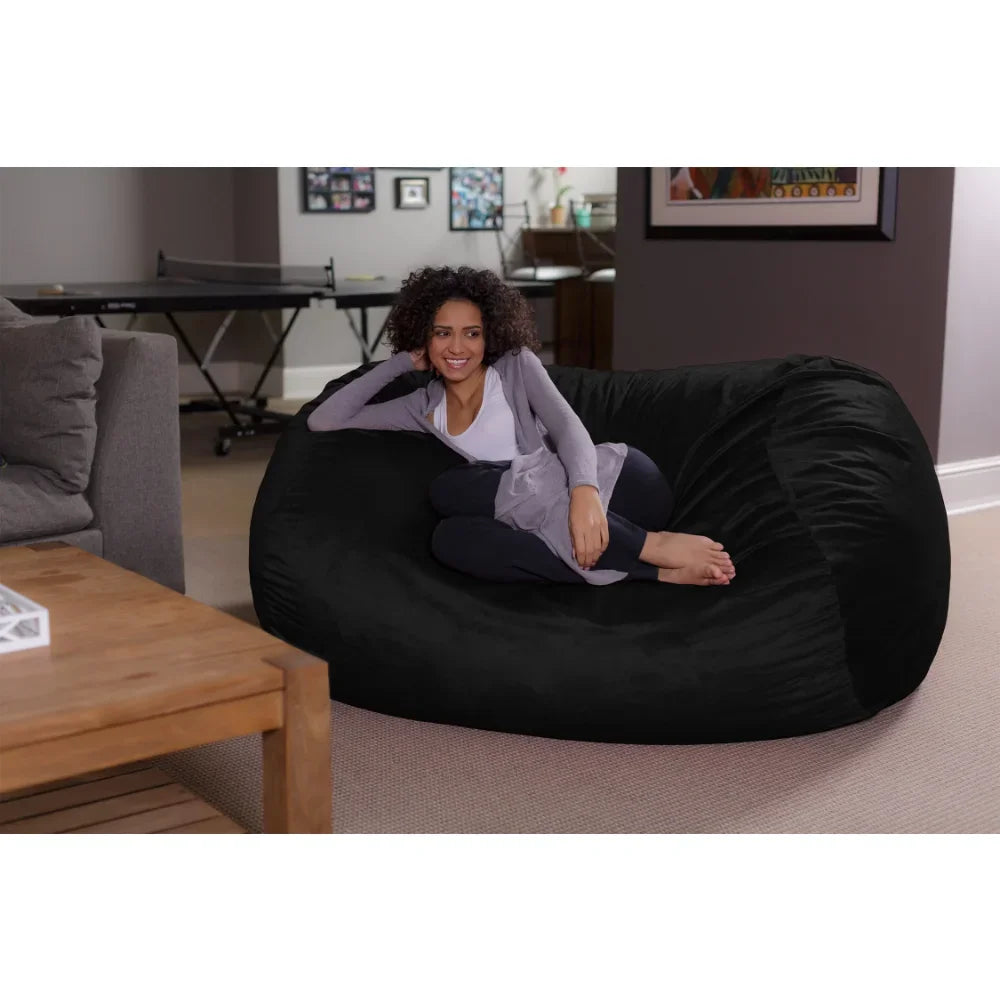 Bean Bag Sofa Sack Chair, Memory Foam Lounger with Microsuede Cover