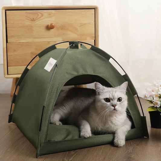 Pet Tent Bed Cats House Supplies Winter Clamshell Kitten Tents - DJW Trend Furniture-Home Goods