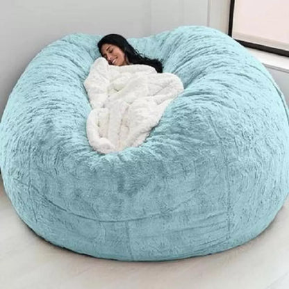 Soft Fluffy Fur Bean Bag Bed Recliner Cushion Cover (COVER ONLY) Sofa DJW Trend Furniture-Home Goods