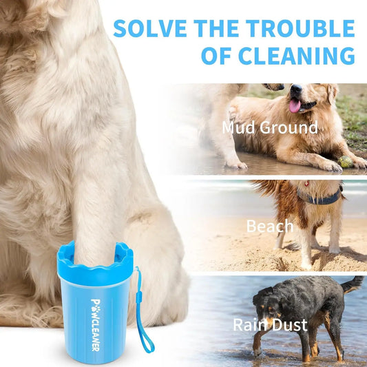 Dog & Cat Paw Cleaner Cup – No-Wipe, Soft-Bristle Pet Foot Washer