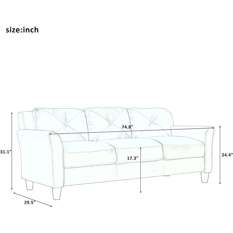 Modern Style 3 Pieces Sectional Sofa Set