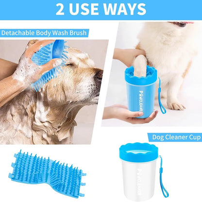 Dog & Cat Paw Cleaner Cup – No-Wipe, Soft-Bristle Pet Foot Washer