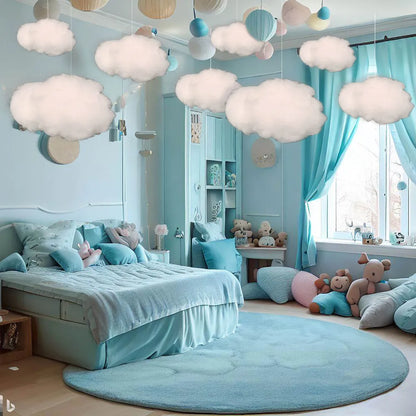 9pcs Clouds Decorations for Ceiling 3D Artificial Fake Clouds 