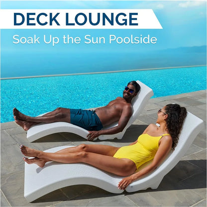 Durable Beach Chair & Outdoor Chaise Lounge Recliner