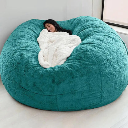 Soft Fluffy Fur Bean Bag Bed Recliner Cushion Cover (COVER ONLY) Sofa DJW Trend Furniture-Home Goods