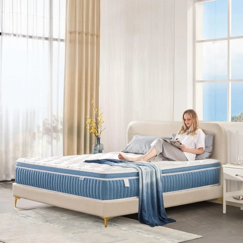 King Mattress, 14 Inch, Gel Foam Mattress, Support & Pressure Relief