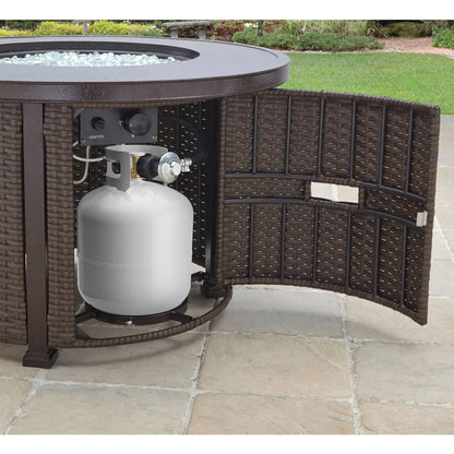 50,000 BTU Propane Gas Fire Pit Table with Glass Beads