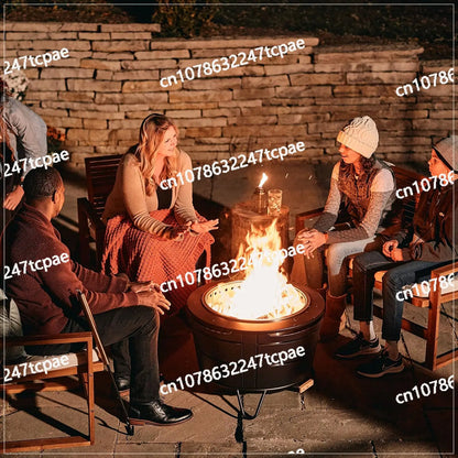 TIKI Brand Reunion Smokeless Fire Pit | Large Wood Burning Outdoor Fire Pit