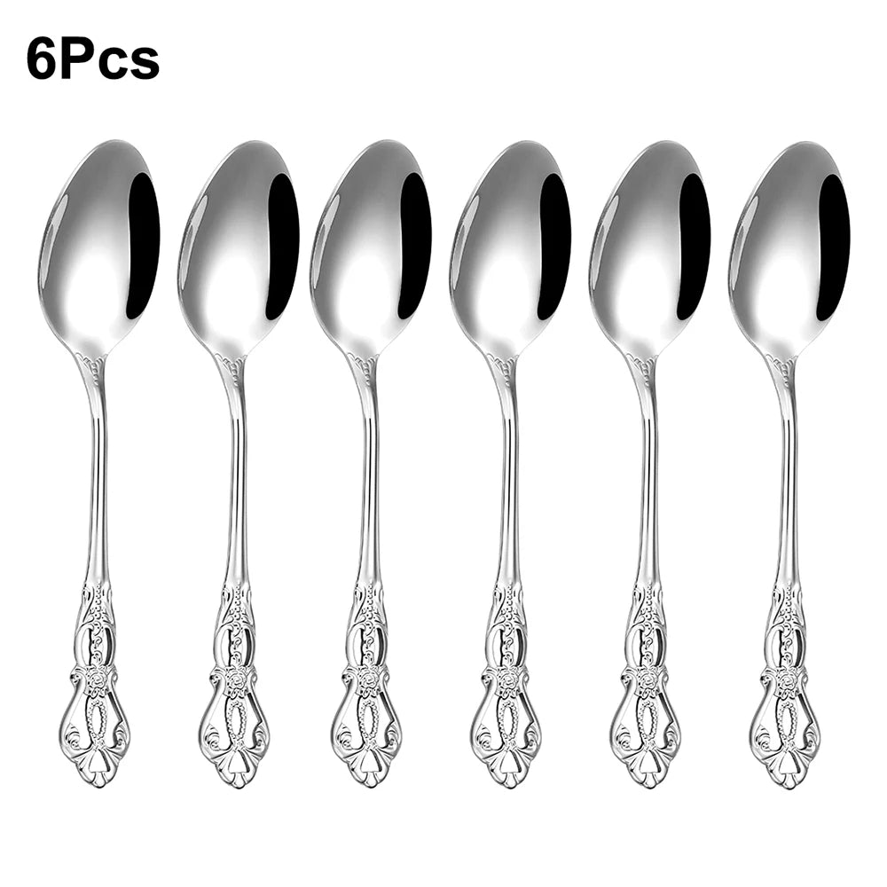 Silver Luxury Tableware Set - Knife, Fork & Spoon