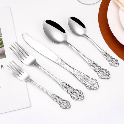 Silver Luxury Tableware Set - Knife, Fork & Spoon