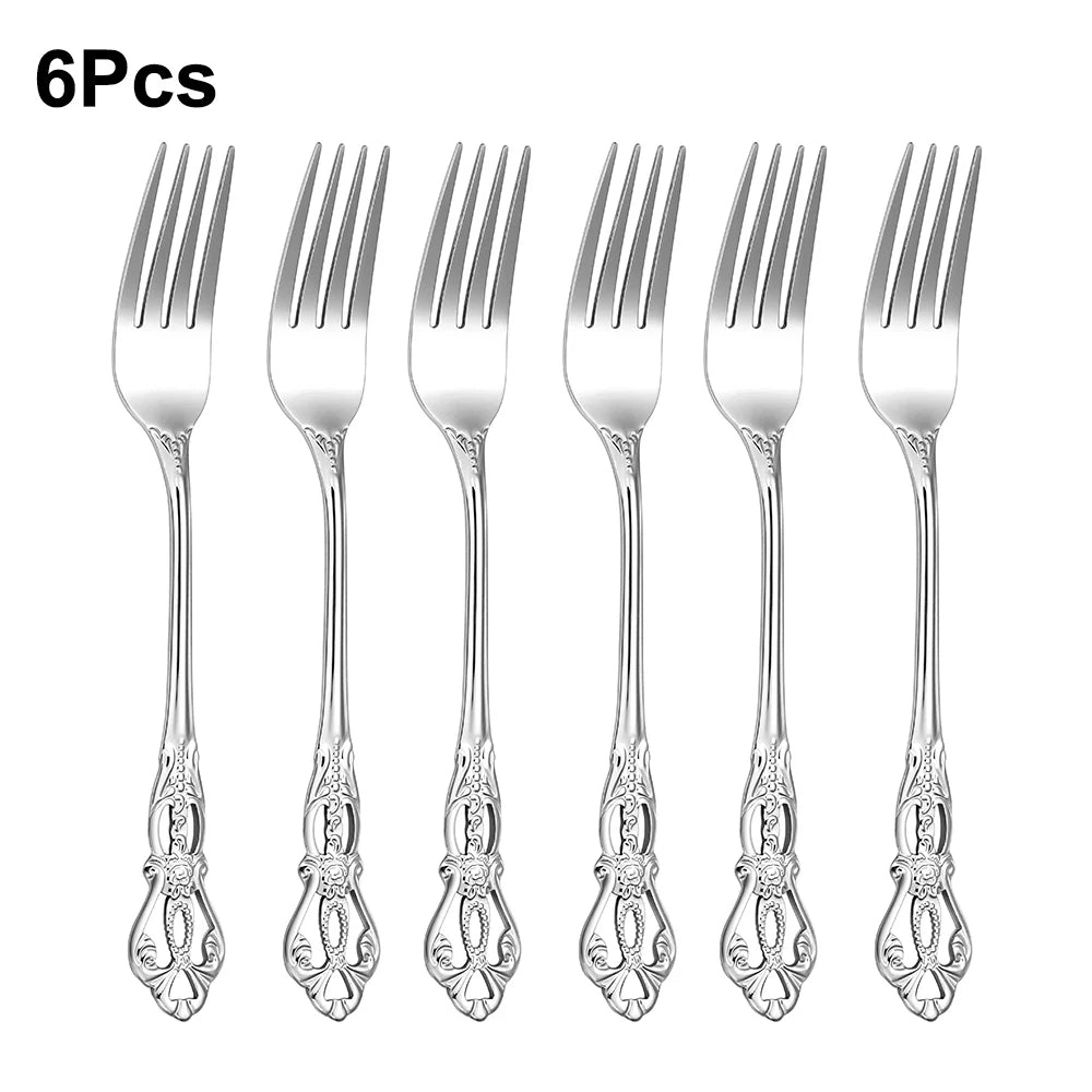 Silver Luxury Tableware Set - Knife, Fork & Spoon