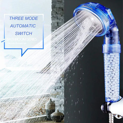 3 Modes SPA Rainfall Shower Head Filter Massage Adjustable Nozzle