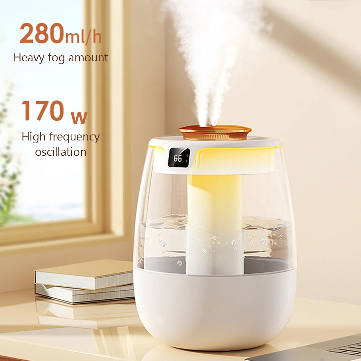 1.3L Double Spray Aroma Humidifier – Cool Mist & Oil Diffuser