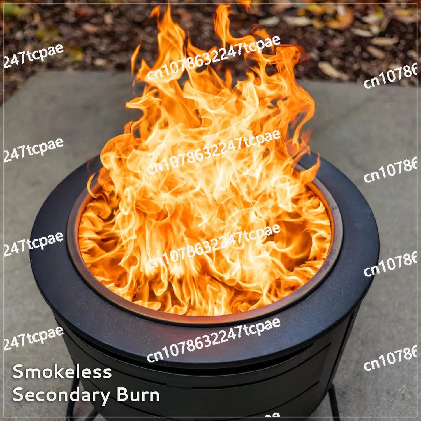 TIKI Brand Reunion Smokeless Fire Pit | Large Wood Burning Outdoor Fire Pit