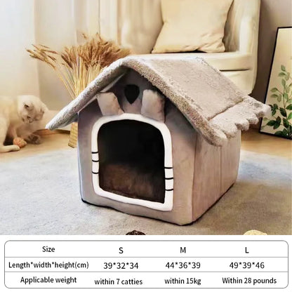 Foldable Pet Sleepping Bed removable and washable house kennel