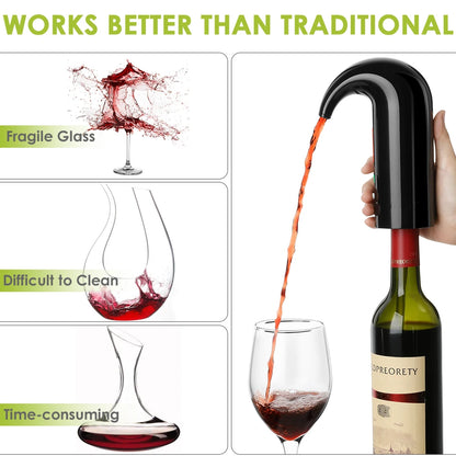 Electric Wine Aerator Portable Pourer Instant Wine Decanter Dispenser - DJW Trend Furniture-Home Goods