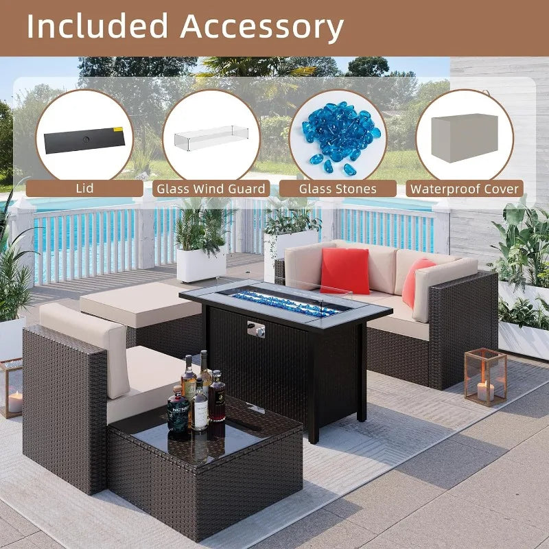 5 Pieces Patio Furniture Sets