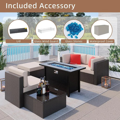 5 Pieces Patio Furniture Sets