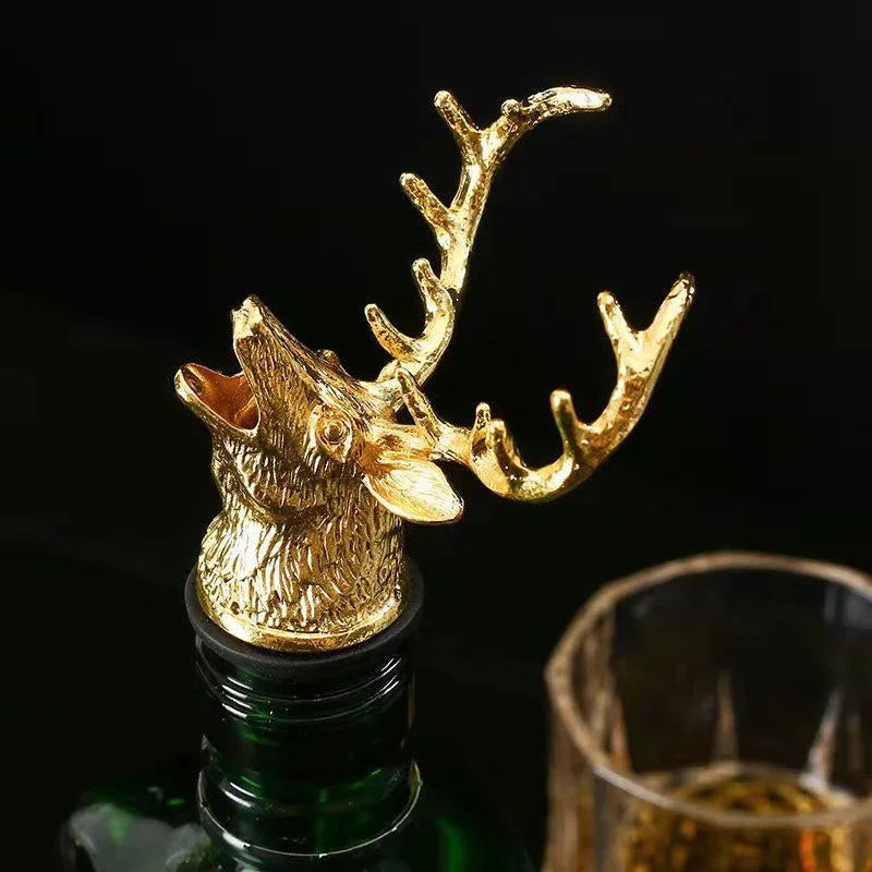 Jagermeister Pourer & Zinc Alloy Animal Stopper Set - Night Club Bar Accessories