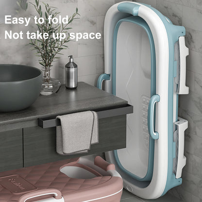 Collapsible Portable Blue Bath Foldable Iaptable Bathtub