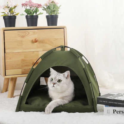 Pet Tent Bed Cats House Supplies Winter Clamshell Kitten Tents - DJW Trend Furniture-Home Goods