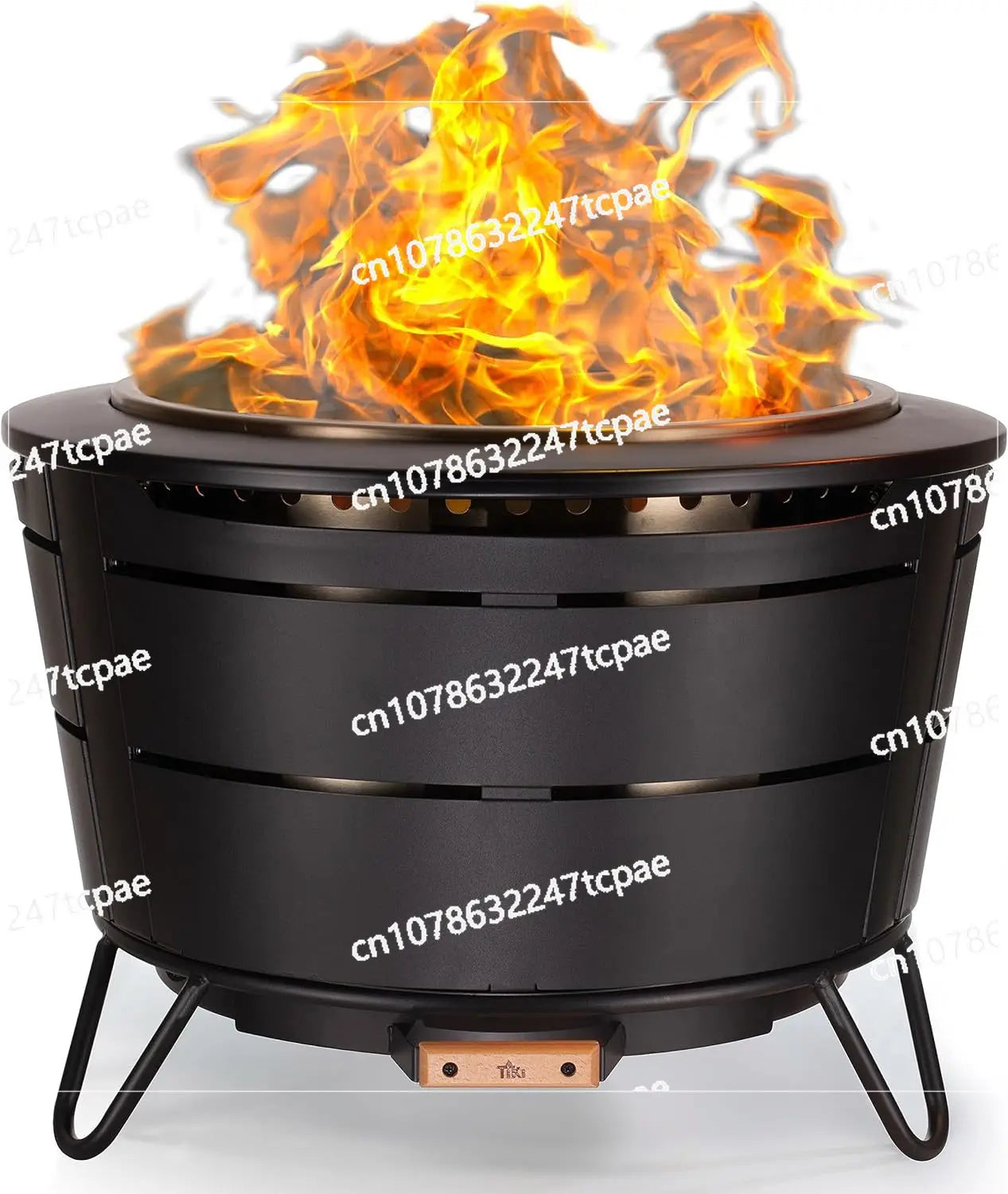 TIKI Brand Reunion Smokeless Fire Pit | Large Wood Burning Outdoor Fire Pit