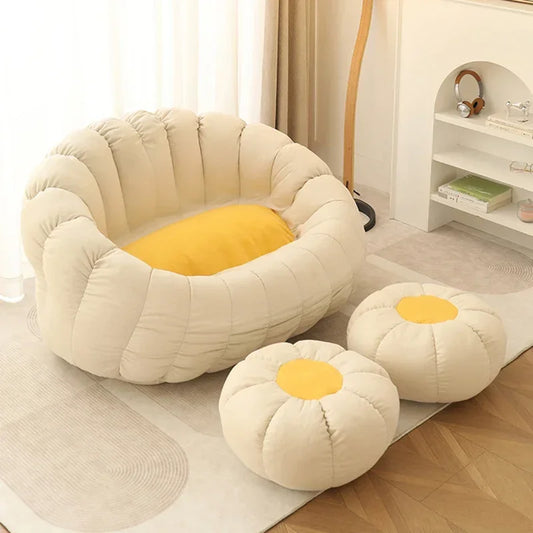 Cute Lounge Single Soft Camping Fillers Bean Bag Sofa Lazy Bed