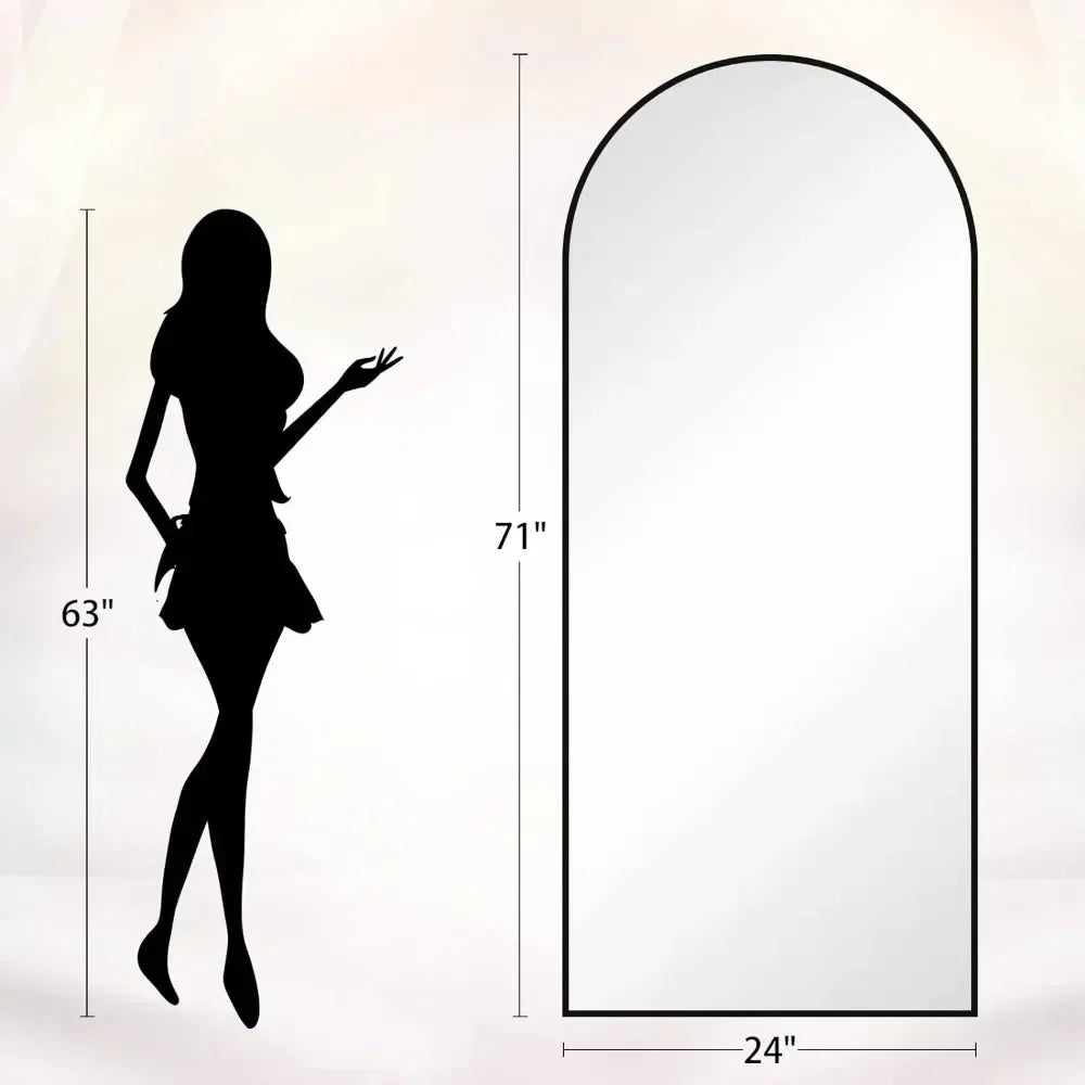 Bedroom Hanging Standing or Leaning Wall-Mounted Mirror