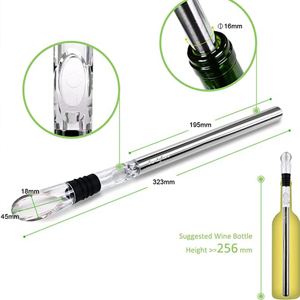 Stainless Steel Wine Chilling Rod for Bottles