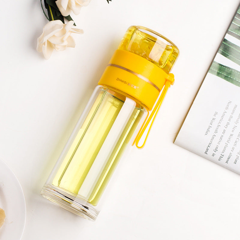 Glass Water Bottle With Tea Infuser Filter Tea