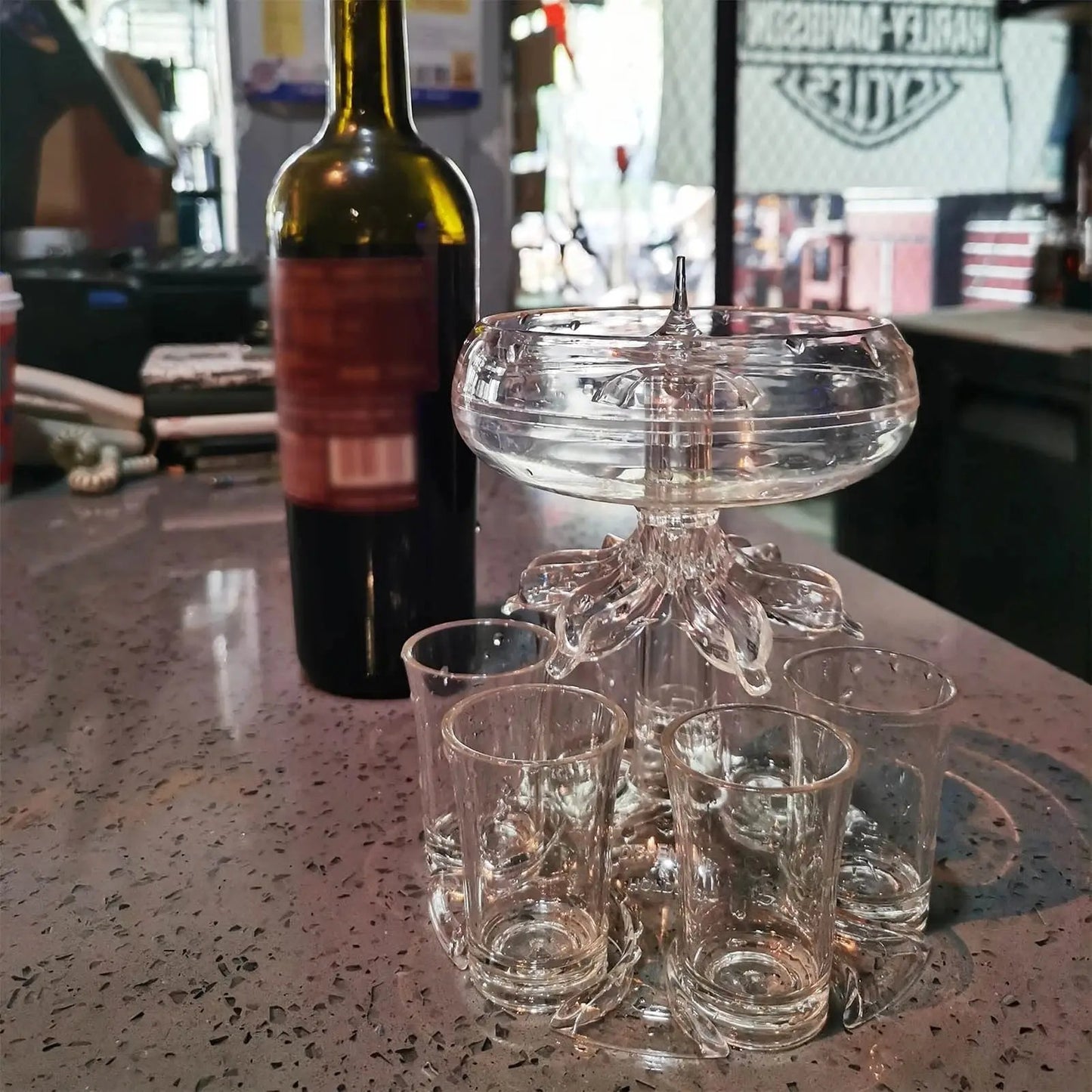 6 Shot Glass Dispenser Holder