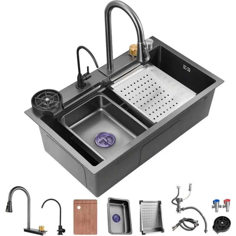 SleekSpace Black Nano Kitchen Sink